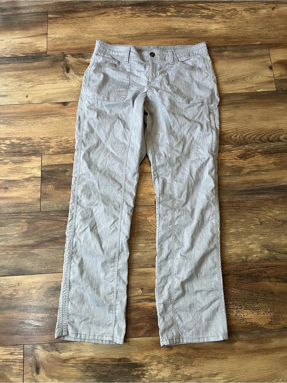 Kuhl Cabo Pants Womens 8 Regular Ash Breathable Lightweight Hiking Travel Linen